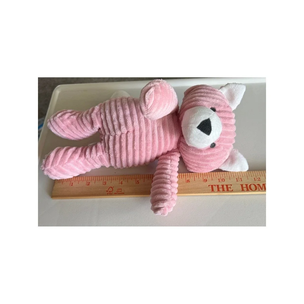 Carter's Fox Plush Toy Pink Corduroy Ribbed Stuffed Animal Lovey Nursery Decor